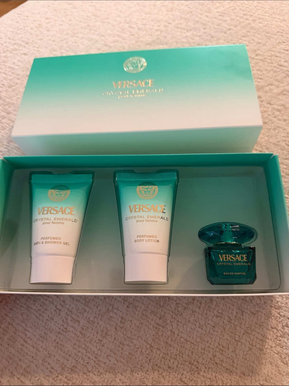 Versace Crystal Emerald 3 piece set